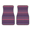 Purple Native Tribal Pattern Print Front Car Floor Mats