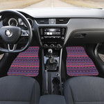 Purple Native Tribal Pattern Print Front Car Floor Mats