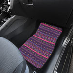 Purple Native Tribal Pattern Print Front Car Floor Mats