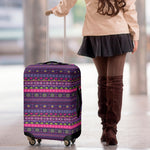 Purple Native Tribal Pattern Print Luggage Cover