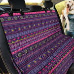 Purple Native Tribal Pattern Print Pet Car Back Seat Cover
