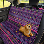 Purple Native Tribal Pattern Print Pet Car Back Seat Cover
