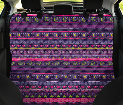 Purple Native Tribal Pattern Print Pet Car Back Seat Cover
