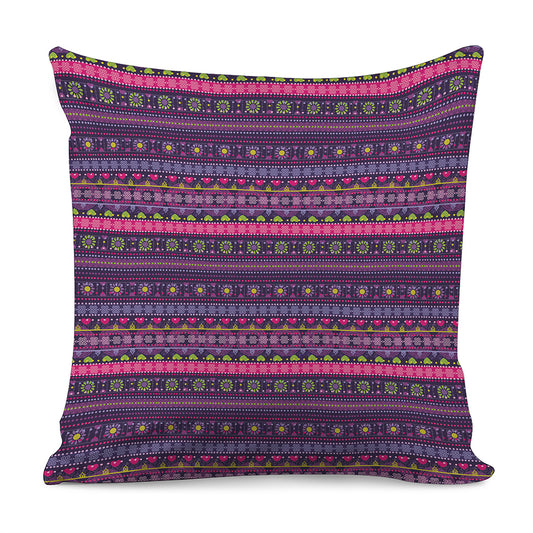 Purple Native Tribal Pattern Print Pillow Cover