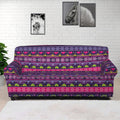 Purple Native Tribal Pattern Print Sofa Cover