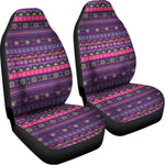 Purple Native Tribal Pattern Print Universal Fit Car Seat Covers