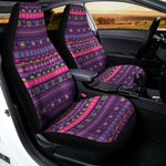 Purple Native Tribal Pattern Print Universal Fit Car Seat Covers
