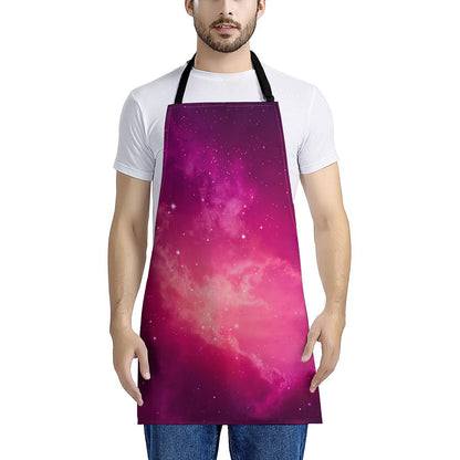 Purple Nebula Cloud Galaxy Space Print Apron