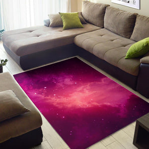 Purple Nebula Cloud Galaxy Space Print Area Rug GearFrost