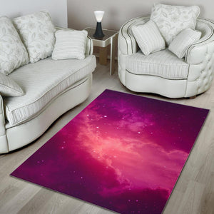 Purple Nebula Cloud Galaxy Space Print Area Rug GearFrost