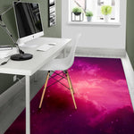 Purple Nebula Cloud Galaxy Space Print Area Rug GearFrost