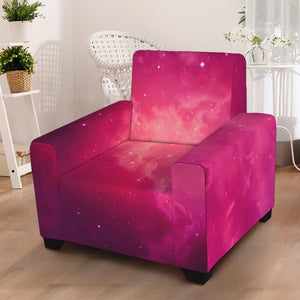 Purple Nebula Cloud Galaxy Space Print Armchair Slipcover