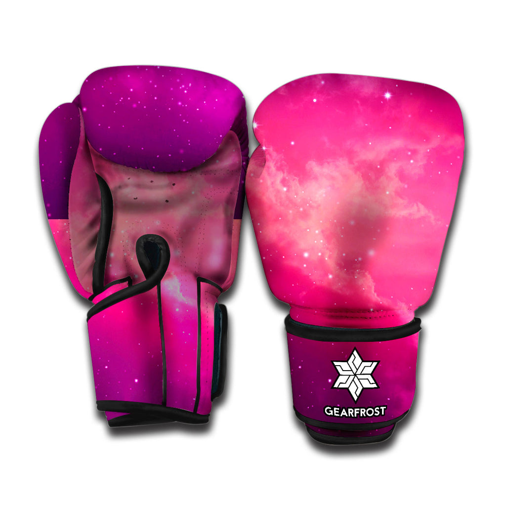 Purple Nebula Cloud Galaxy Space Print Boxing Gloves