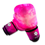 Purple Nebula Cloud Galaxy Space Print Boxing Gloves