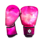 Purple Nebula Cloud Galaxy Space Print Boxing Gloves