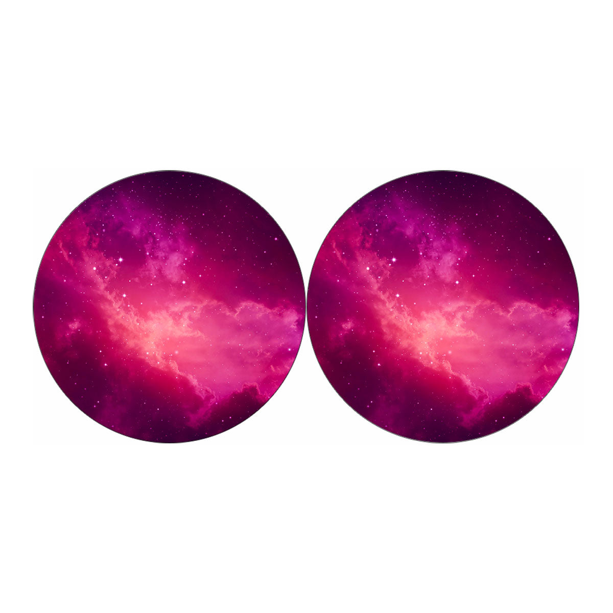 Purple Nebula Cloud Galaxy Space Print Car Coasters