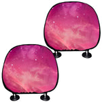 Purple Nebula Cloud Galaxy Space Print Car Headrest Covers