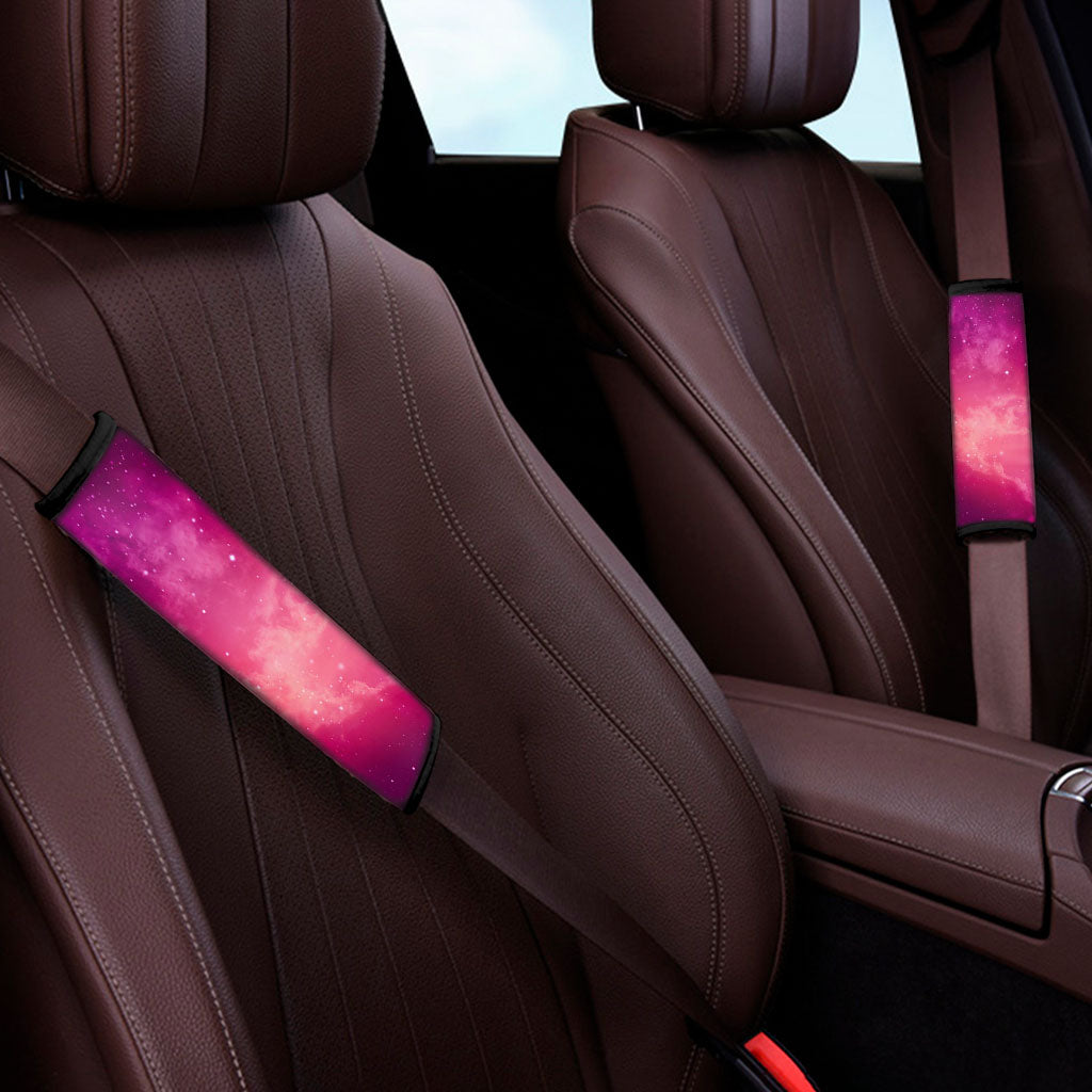 Purple Nebula Cloud Galaxy Space Print Car Seat Belt Covers