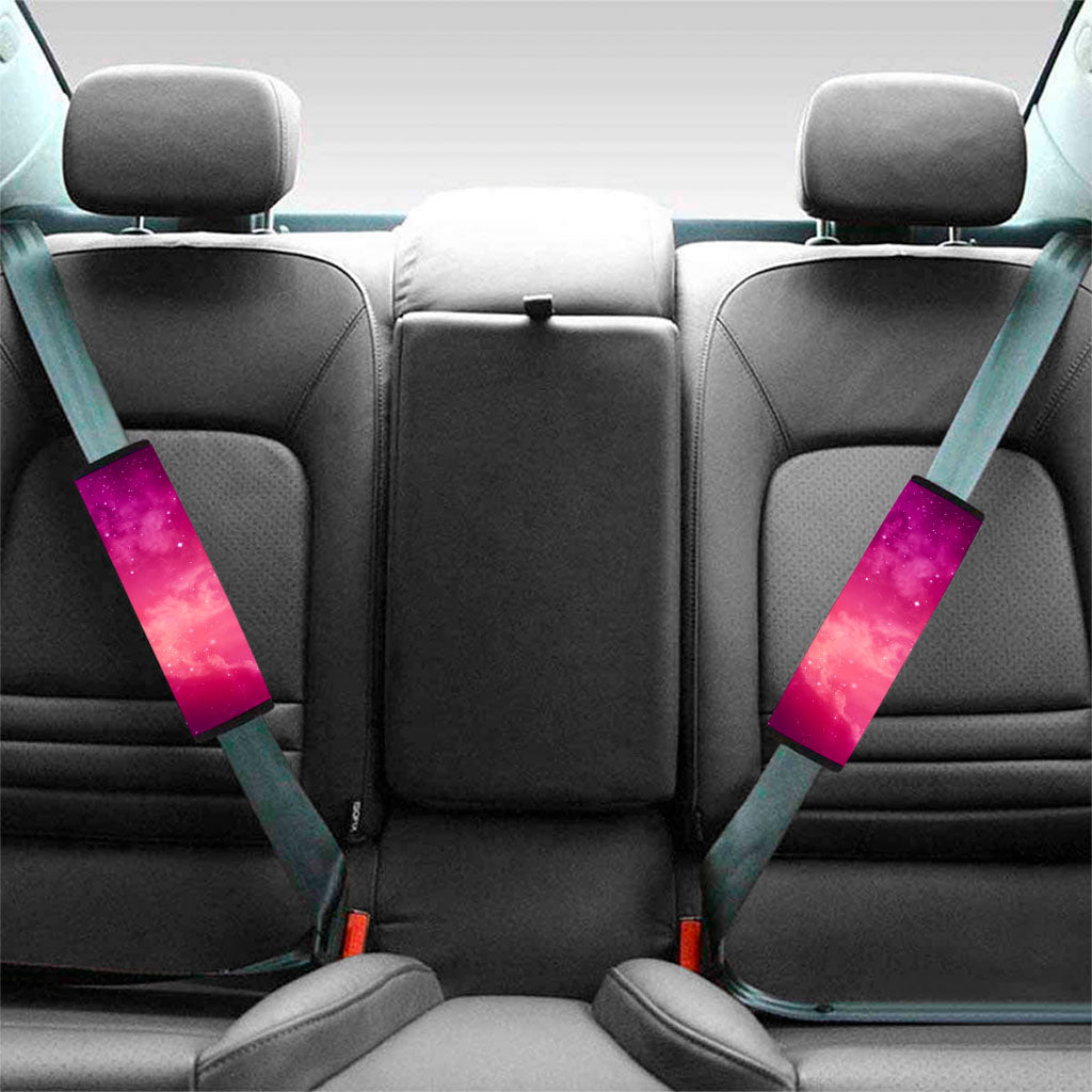 Purple Nebula Cloud Galaxy Space Print Car Seat Belt Covers