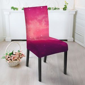 Purple Nebula Cloud Galaxy Space Print Dining Chair Slipcover