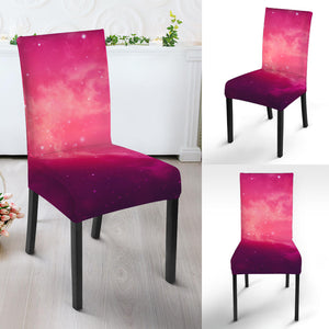 Purple Nebula Cloud Galaxy Space Print Dining Chair Slipcover