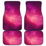 Purple Nebula Cloud Galaxy Space Print Front and Back Car Floor Mats