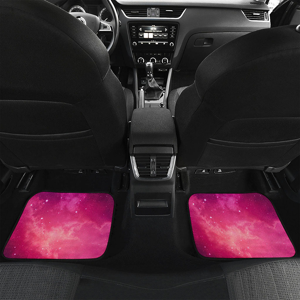 Purple Nebula Cloud Galaxy Space Print Front and Back Car Floor Mats