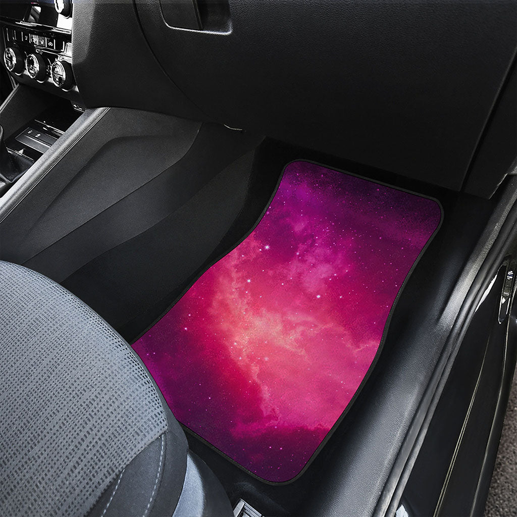 Purple Nebula Cloud Galaxy Space Print Front and Back Car Floor Mats