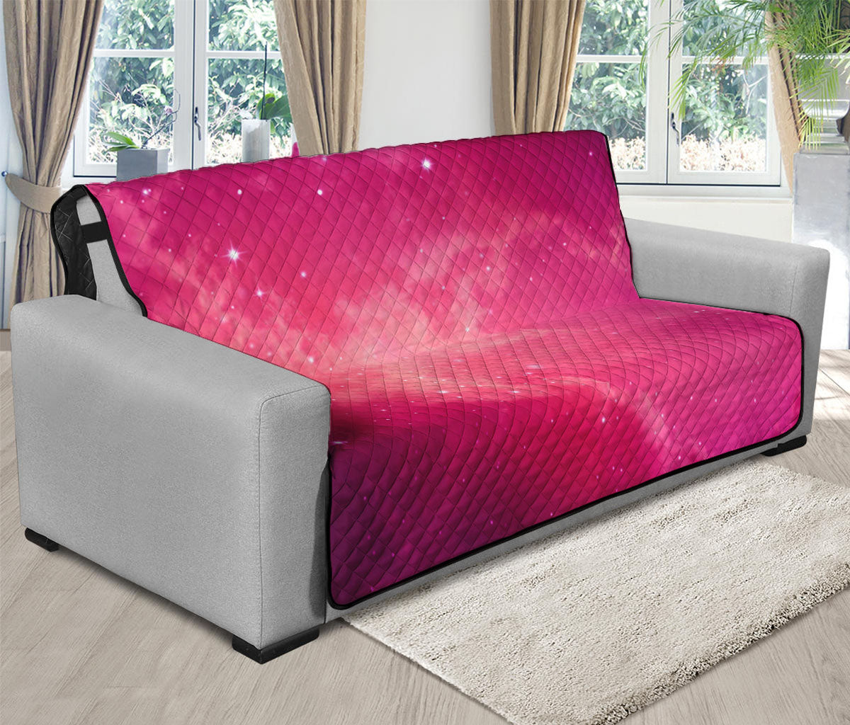 Purple Nebula Cloud Galaxy Space Print Futon Protector