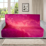 Purple Nebula Cloud Galaxy Space Print Futon Protector