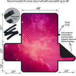 Purple Nebula Cloud Galaxy Space Print Half Sofa Protector