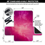 Purple Nebula Cloud Galaxy Space Print Half Sofa Protector