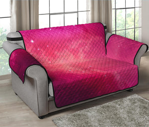 Purple Nebula Cloud Galaxy Space Print Loveseat Protector