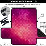 Purple Nebula Cloud Galaxy Space Print Loveseat Protector