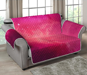 Purple Nebula Cloud Galaxy Space Print Loveseat Protector