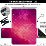 Purple Nebula Cloud Galaxy Space Print Loveseat Protector