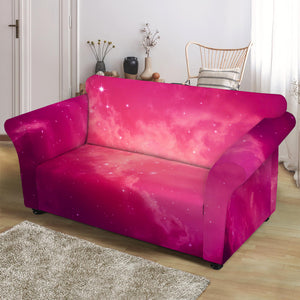 Purple Nebula Cloud Galaxy Space Print Loveseat Slipcover