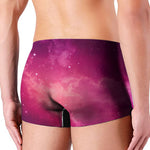 Purple Nebula Cloud Galaxy Space Print Men's Boxer Briefs