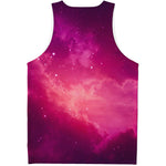 Purple Nebula Cloud Galaxy Space Print Men's Tank Top