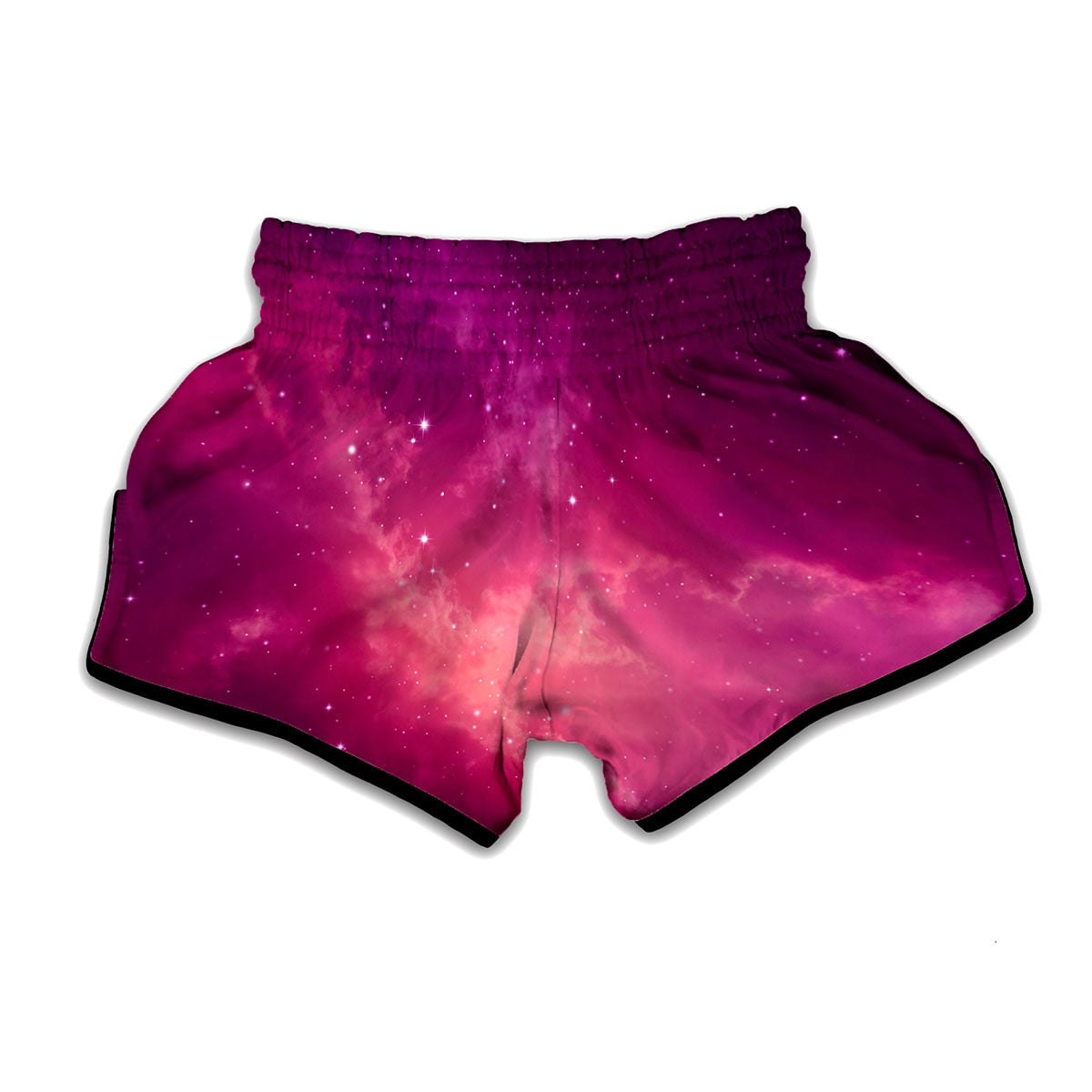 Purple Nebula Cloud Galaxy Space Print Muay Thai Boxing Shorts