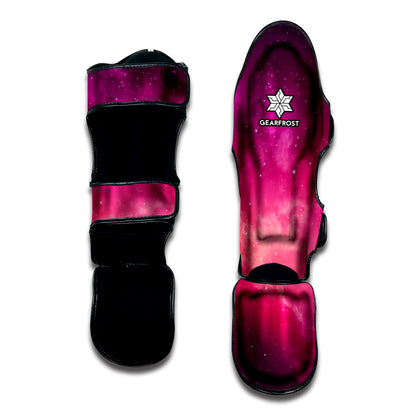 Purple Nebula Cloud Galaxy Space Print Muay Thai Shin Guard