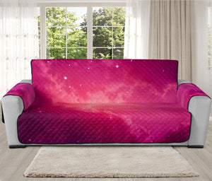 Purple Nebula Cloud Galaxy Space Print Oversized Sofa Protector