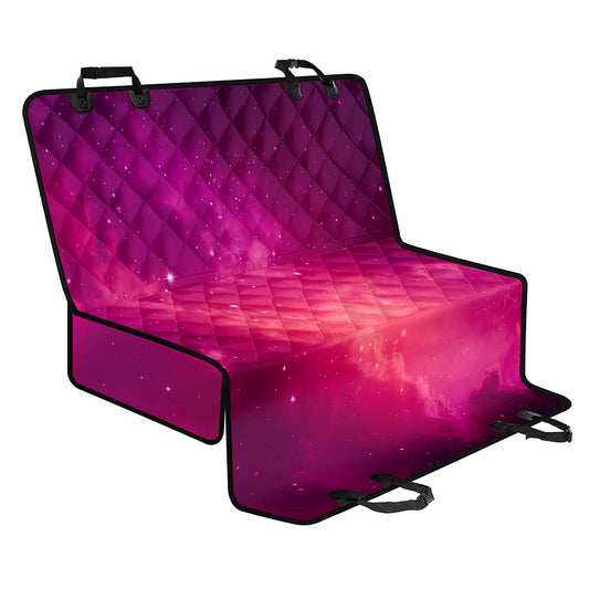 Purple Nebula Cloud Galaxy Space Print Pet Car Back Seat Cover
