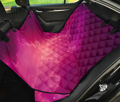 Purple Nebula Cloud Galaxy Space Print Pet Car Back Seat Cover