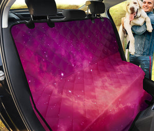 Purple Nebula Cloud Galaxy Space Print Pet Car Back Seat Cover