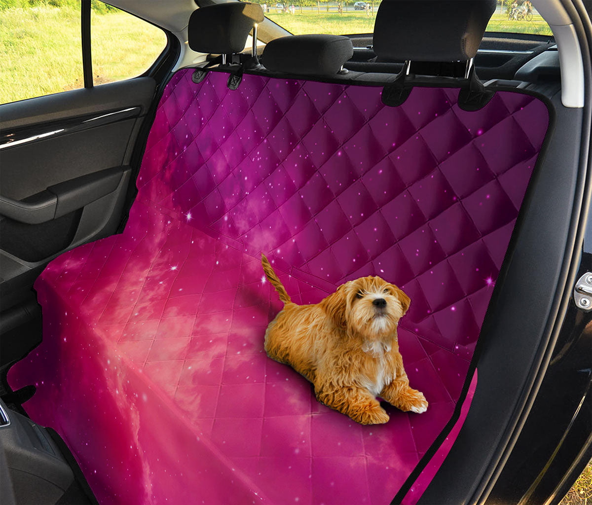 Purple Nebula Cloud Galaxy Space Print Pet Car Back Seat Cover