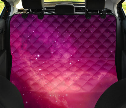 Purple Nebula Cloud Galaxy Space Print Pet Car Back Seat Cover
