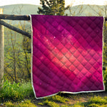 Purple Nebula Cloud Galaxy Space Print Quilt