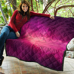 Purple Nebula Cloud Galaxy Space Print Quilt