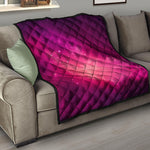 Purple Nebula Cloud Galaxy Space Print Quilt